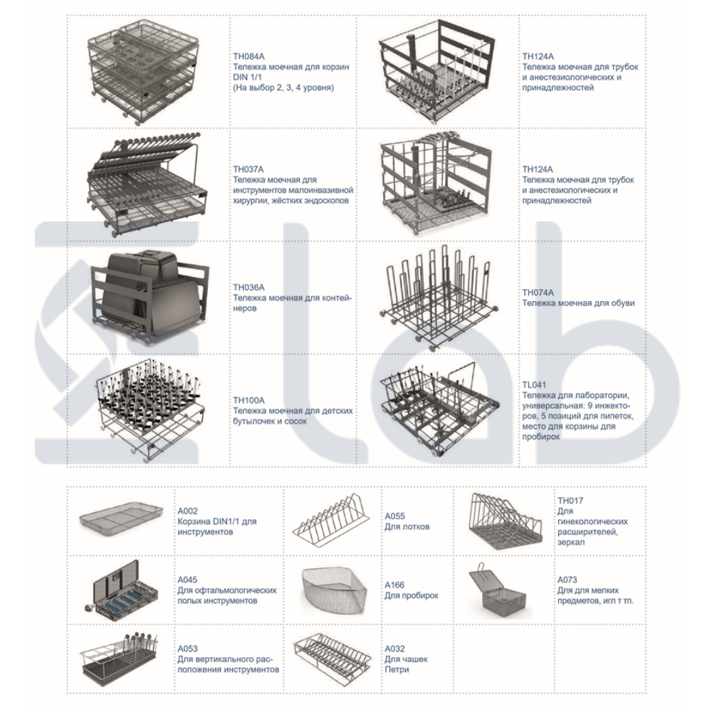 Аксессуары к моечно-дезинфекционной машине для обработки медицинских изделий AWD655-8